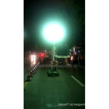 Torre de iluminação portátil pequena do balão com gerador de reboque (FZM-Q1000)